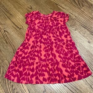 Garnet Hill Red Heart pattern dress
